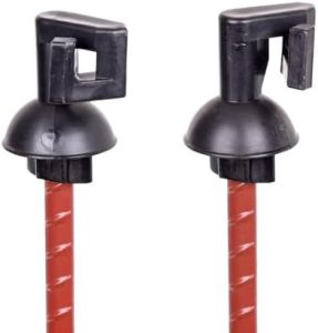 VOSS.farming 25x Metall Weidezaunpfahl 107cm oval, pulverbeschichtet, robust für stabile Zäune