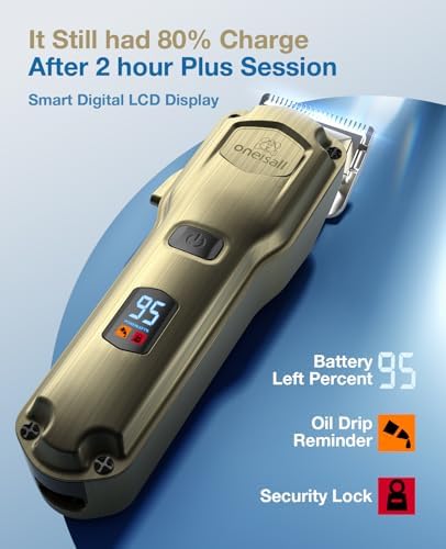 oneisall Leise Hundeschermaschine für dickes Fell – IPX7 wasserdicht, ideal für Profis und Langhaarkatzen!