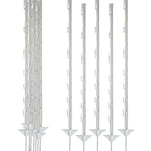 STALLBEDARF24® Kunststoffpfahl mit Doppeltritt – Robuste Weidezaunpfähle für optimale Sicherheit – verschiedene Höhen ve