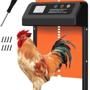 Automatische Hühnerklappe von – Aluminiumlegierung, LCD-Display, anti-klemmt, ideal für Hühnerfreilauf