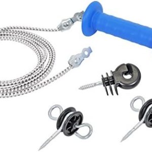 VOSS.farming Tor-Set mit Griff und elastischem Seil, 3,2 m/5,2 m – Praktisches Zubehör für effiziente Elektrozäune in de