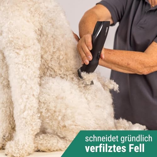 Agrarzone Max Go Hundeschermaschine – Leistungsstarke Akku Haarschneidemaschine für lange Haare – 180 Min Laufzeit, idea