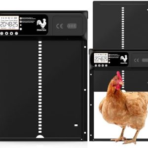 Verbessert Hühnerklappe von Aluminum - Elektrische Automatik mit Lichtsensor, Timer & Wasserdicht für sichere Hühnerhalt