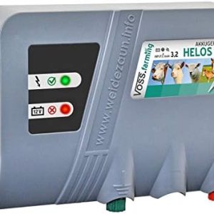 VOSS.farming 12V 230V Solar Weidezaungerät HELOS 4 – Zuverlässiger Elektrozaun für optimale Sicherheit von Pferden, Rind