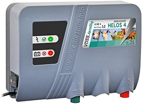 VOSS.farming 12V 230V Solar Weidezaungerät HELOS 4 – Zuverlässiger Elektrozaun für optimale Sicherheit von Pferden, Rind