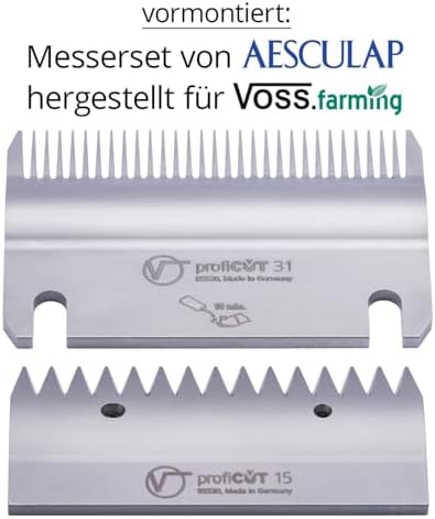 VOSS.farming easyCUT Pro Pferdeschermaschine Pink - Effizientes Schermesser Set für müheloses Pferdescheren
