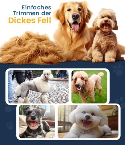 oneisall Leise Hundeschermaschine für dickes Fell – IPX7 wasserdicht, ideal für Profis und Langhaarkatzen!