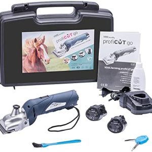VOSS.farming profiCUT go Akku Schermaschine für Pferde – leise, mit Aesculap Messersatz, ideal für stressfreies Scheren