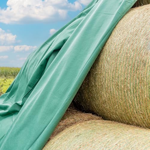 VOSS.farming Heuvlies 9,8 x 6m - Idealer Strohvlies Schutz für Rundballen, 140g/m² Qualität