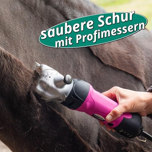 VOSS.farming easyCUT Pro Pferdeschermaschine Pink - Effizientes Schermesser Set für müheloses Pferdescheren