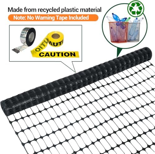 Ohuhu 30m mobiler Begrenzungszaun für Hunde – Engmaschiger Steckzaun, ideal für Garten und Hof, 1m hoch mit 25 Pfählen,