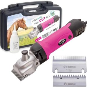 VOSS.farming easyCUT Pro Pferdeschermaschine Pink - Effizientes Schermesser Set für müheloses Pferdescheren