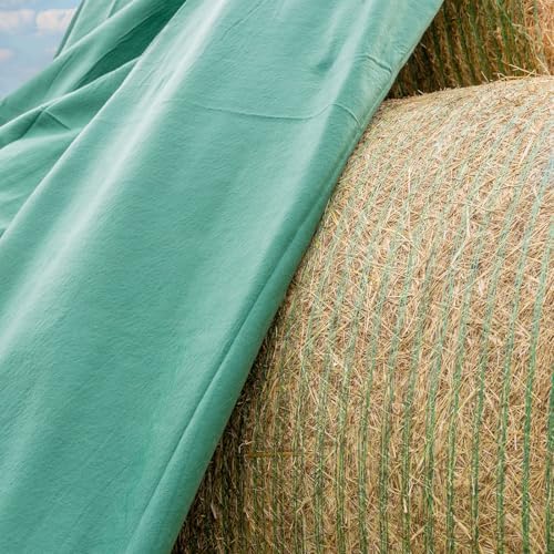 VOSS.farming Heuvlies 9,8 x 6m - Idealer Strohvlies Schutz für Rundballen, 140g/m² Qualität