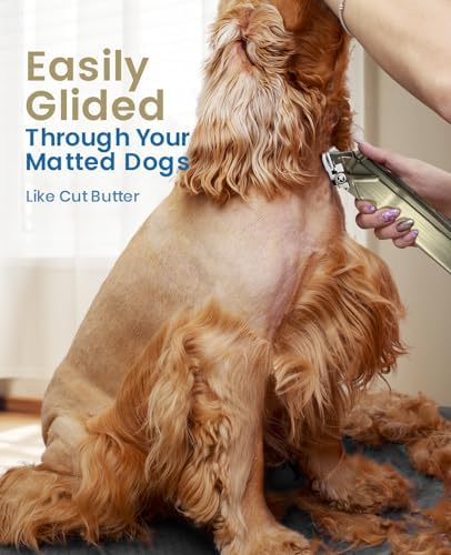 oneisall Leise Hundeschermaschine für dickes Fell – IPX7 wasserdicht, ideal für Profis und Langhaarkatzen!