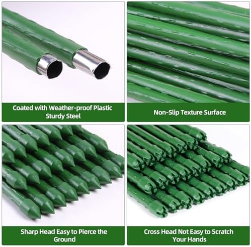 Ohuhu 30m mobiler Begrenzungszaun für Hunde – Engmaschiger Steckzaun, ideal für Garten und Hof, 1m hoch mit 25 Pfählen,