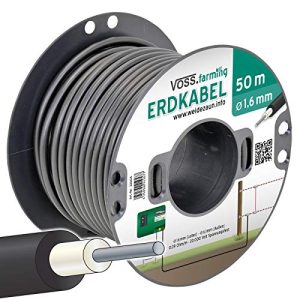 VOSS.farming 50m Hochspannungs-Zaun + 1,6mm Erdkabel für sicheres Weidezaungerät