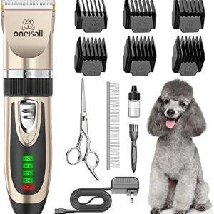 oneisall Leise Hundeschermaschine – Profi Schermaschine für Katzen und Hunde mit dichtem Fell, ideal für Zuhause!