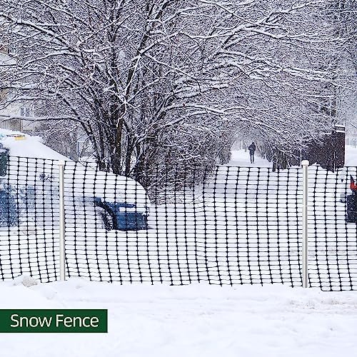 Ohuhu 30m mobiler Begrenzungszaun für Hunde – Engmaschiger Steckzaun, ideal für Garten und Hof, 1m hoch mit 25 Pfählen,