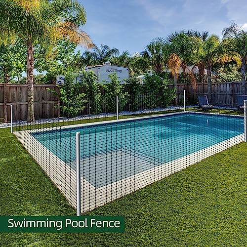 Ohuhu 30m mobiler Begrenzungszaun für Hunde – Engmaschiger Steckzaun, ideal für Garten und Hof, 1m hoch mit 25 Pfählen,