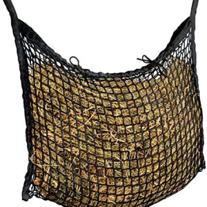 VOSS.farming Heunetz 120 x 90cm – Robustes Futternetz für 8,5kg Heu, ideal für die Fütterung unterwegs, schwarz