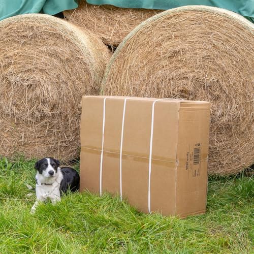 VOSS.farming Heuvlies 9,8 x 6m - Idealer Strohvlies Schutz für Rundballen, 140g/m² Qualität